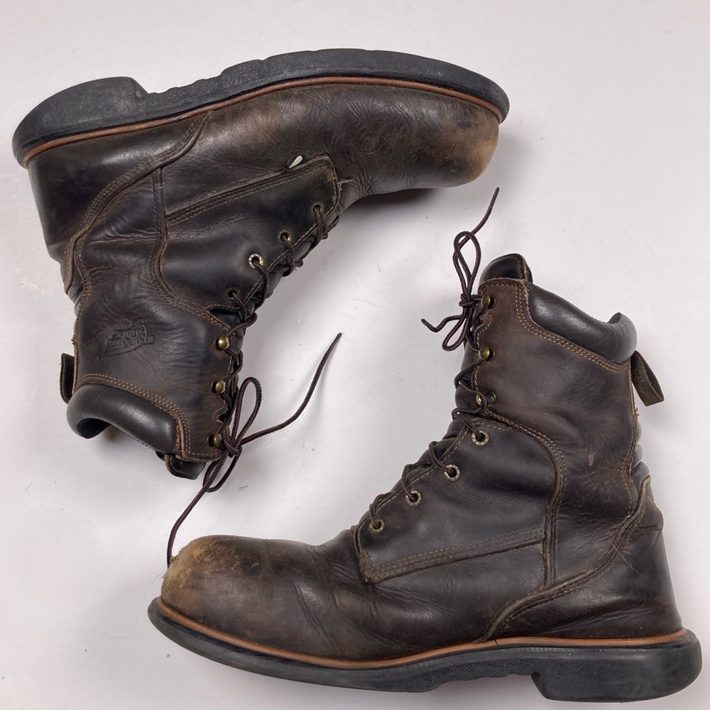 RED WING SHOES  DynaForce Dark Brown Leather High Top Steel Toe Work Boot